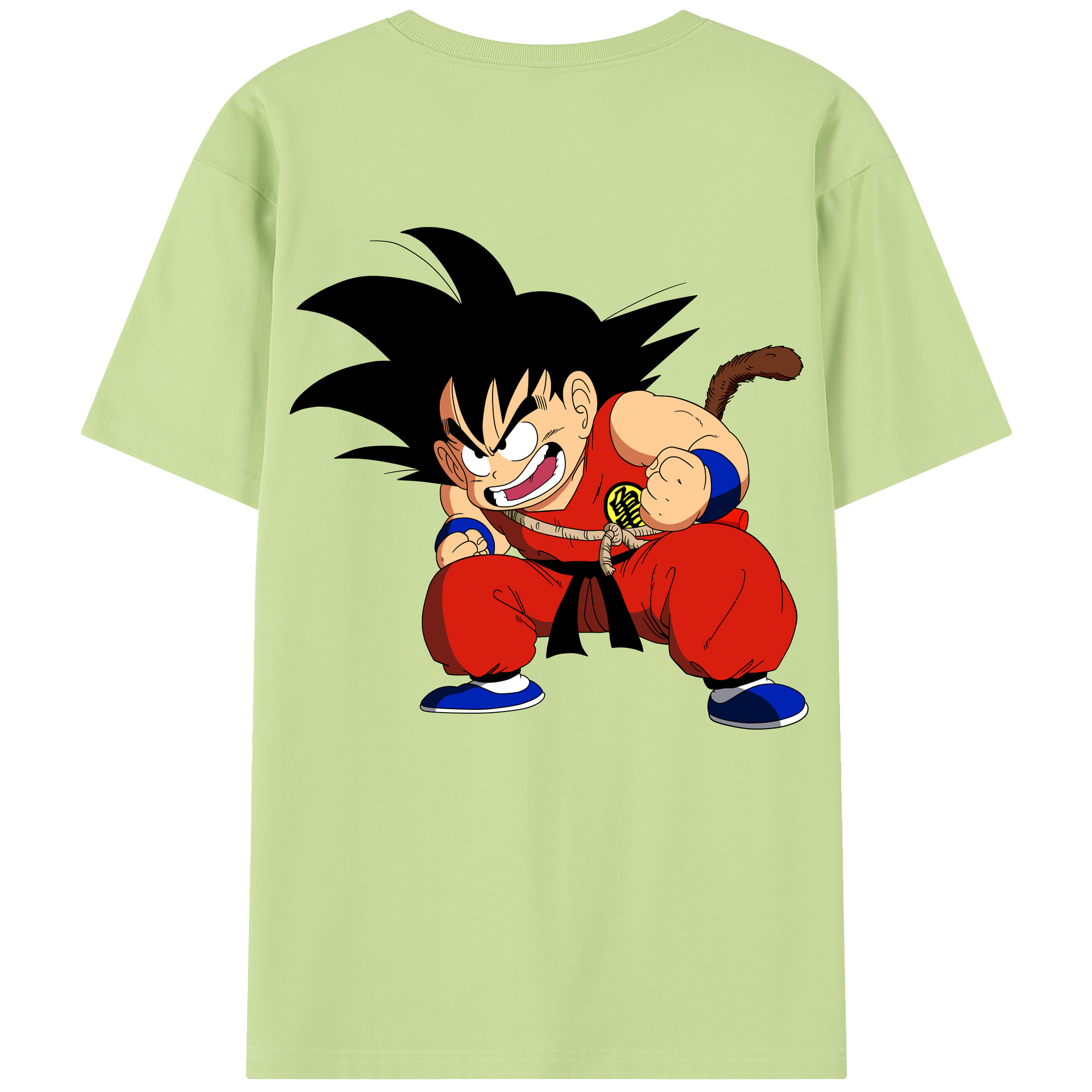 （画像用） ドラゴンボール 孫悟空（そん ごくう）Son Goku カカロット DRAGON BALL Kakarotto 綿100％半袖Tシャツ（背面プリント）